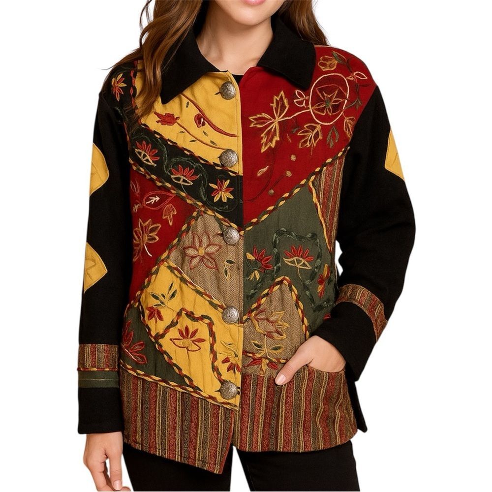 New Direction Vintage 90’s Patchwork Jacket - image 1